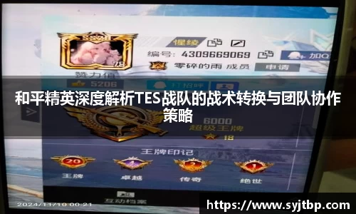 和平精英深度解析TES战队的战术转换与团队协作策略