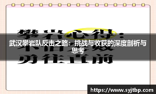 武汉攀岩队反击之路：挑战与收获的深度剖析与思考
