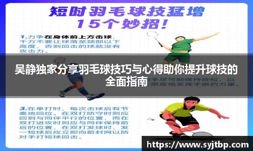 吴静独家分享羽毛球技巧与心得助你提升球技的全面指南